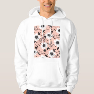Abstract roses, pale colours, vintage pattern. hoodie