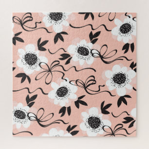 Abstract roses, pale colours, vintage pattern. jigsaw puzzle
