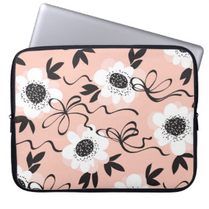 Abstract roses, pale colours, vintage pattern. laptop sleeve