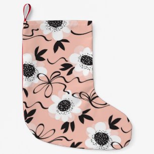 Abstract roses, pale colours, vintage pattern. small christmas stocking