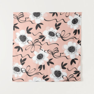 Abstract roses, pale colours, vintage pattern. tapestry