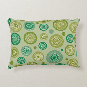 Abstract round ornaments seamless vintage pattern. decorative cushion