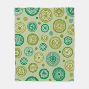 Abstract round ornaments seamless vintage pattern. fleece blanket