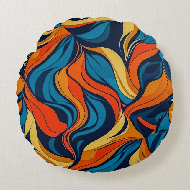 Abstract Round Pillow (Front)