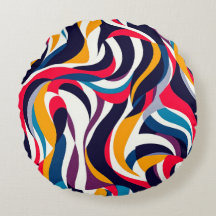Abstract Round Pillow