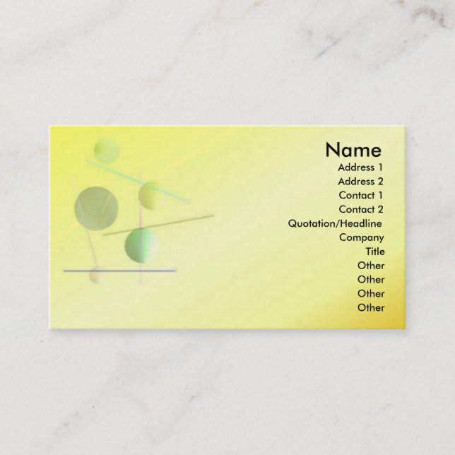 Abstract Round Profile Card (Front)