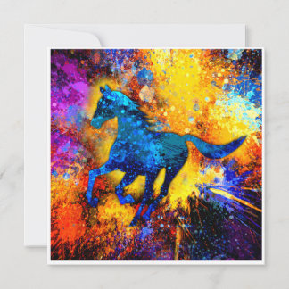 Abstract Running Horse Painting