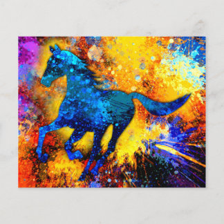 Abstract Running Horse Painting Flyer