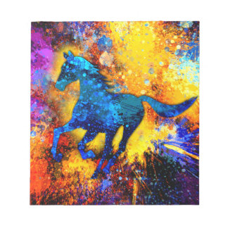Abstract Running Horse Painting Notepad