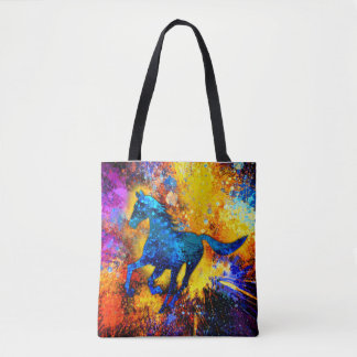 Abstract Running Horse Painting Tote Bag