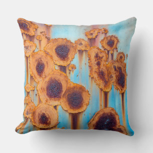 Abstract rust cushion