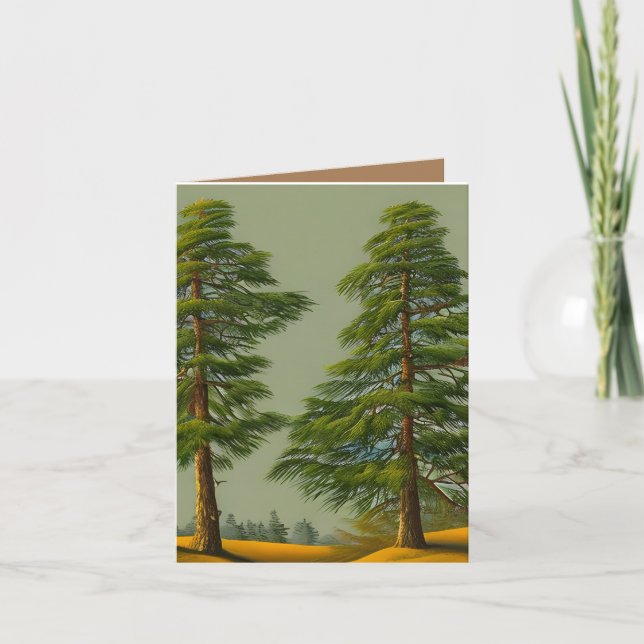 Abstract Rustic Northern Pine Card (Front)