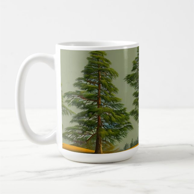 Abstract Rustic Northern Pine Coffee Mug (Left)
