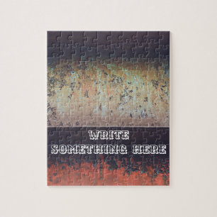 Abstract rusty customisable jigsaw puzzle