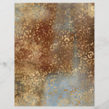 Abstract Safari Grunge Scrapbook Paper Sheet
