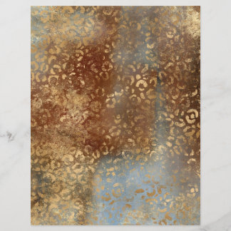 Abstract Safari Grunge Scrapbook Paper Sheet
