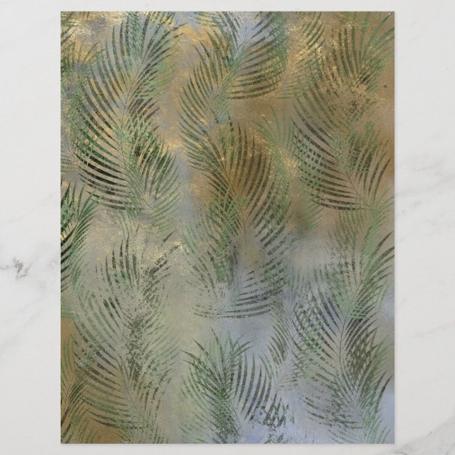 Abstract Safari Grunge Scrapbook Paper Sheet (Back)