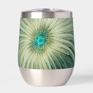 Abstract Sage Green Fantasy Flower Fractal Art
