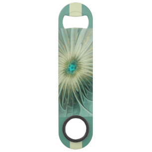 Abstract Sage Green Fantasy Flower Fractal Art