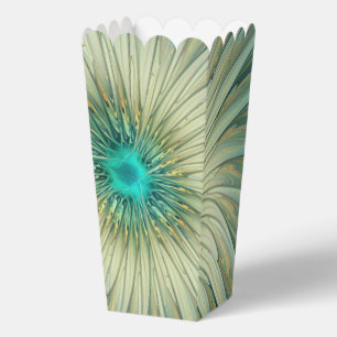 Abstract Sage Green Fantasy Flower Fractal Art Favour Box