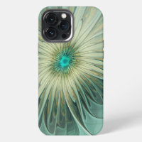 Abstract Sage Green Fantasy Flower Fractal Art