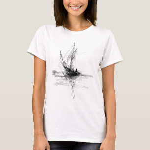 Abstract Sailboat Sketch T-Shirt