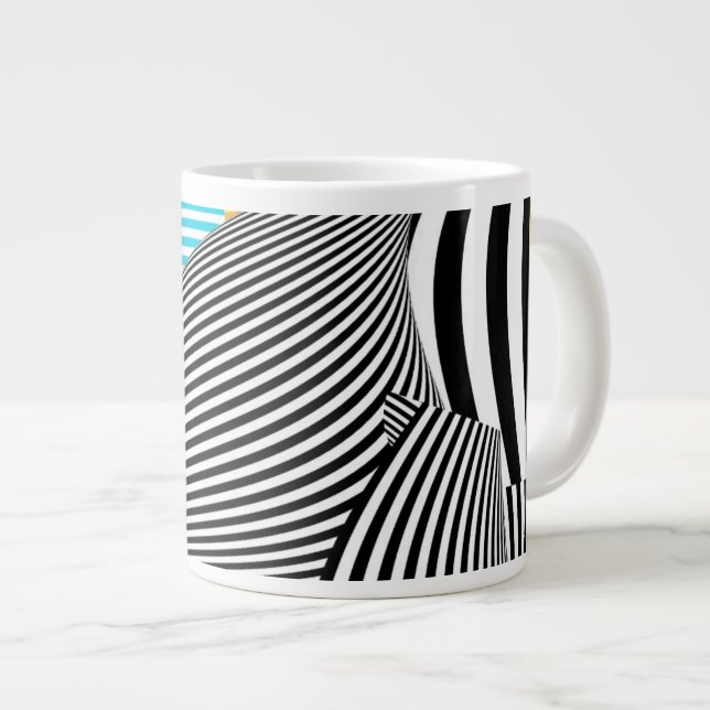 Abstract - Sailing Large Coffee Mug (Front Right)