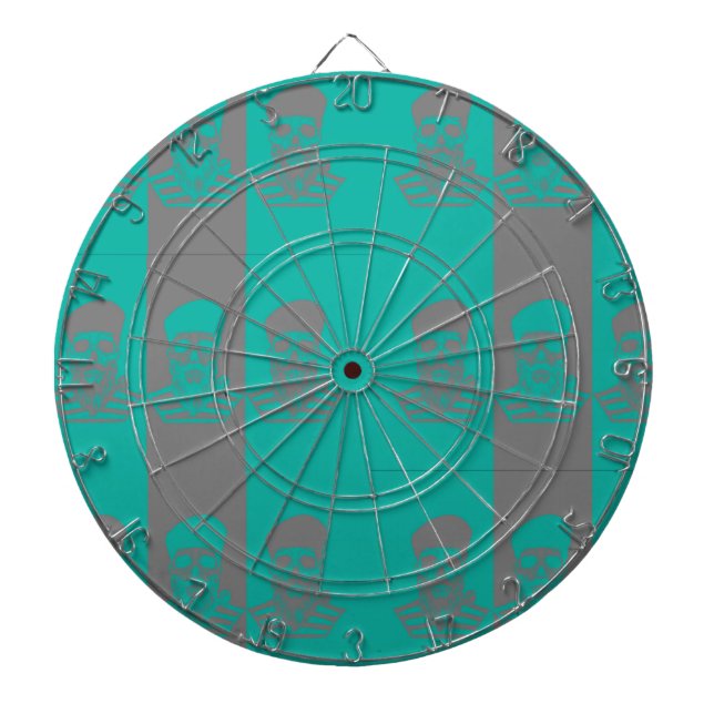 Abstract Sailor Skull Metal Cage Dartboard (Front)