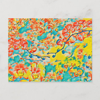 Abstract Sakura Spring Cherry Blossom Floral Postcard