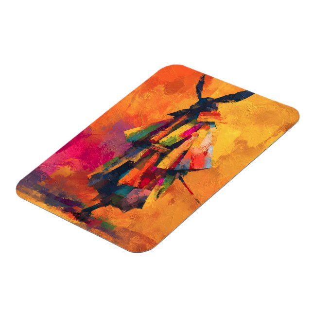 Abstract Samurai Warrior Silhouette Magnet (Left Side)
