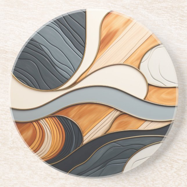 Abstract Sandstone Coaster (Front)