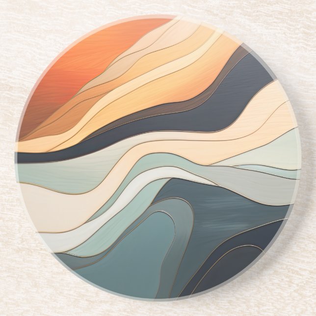 Abstract Sandstone Coaster (Front)