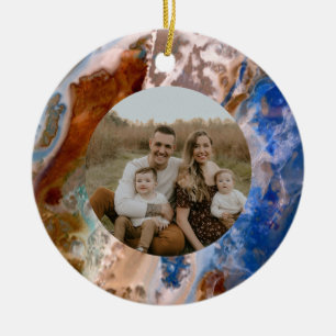 Abstract sandy beach pattern water foam pattern  ceramic ornament