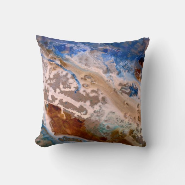 Abstract sandy beach pattern water foam pattern  cushion (Front)