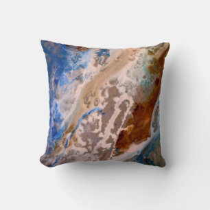 Abstract sandy beach pattern water foam pattern cushion
