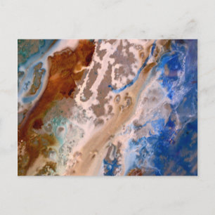 Abstract sandy beach pattern water foam pattern  postcard