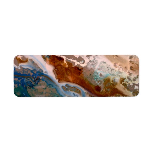 Abstract sandy beach pattern water foam pattern  return address label (Front)