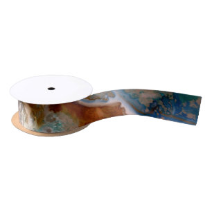Abstract sandy beach pattern water foam pattern  satin ribbon