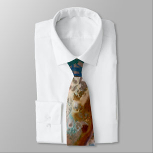 Abstract sandy beach pattern water foam pattern  tie
