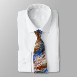 Abstract sandy beach pattern water foam pattern  tie