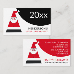 Abstract Santa, Christmas Party Ticket Enclosure Card