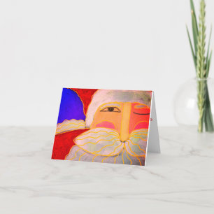 Abstract Santa Claus Card