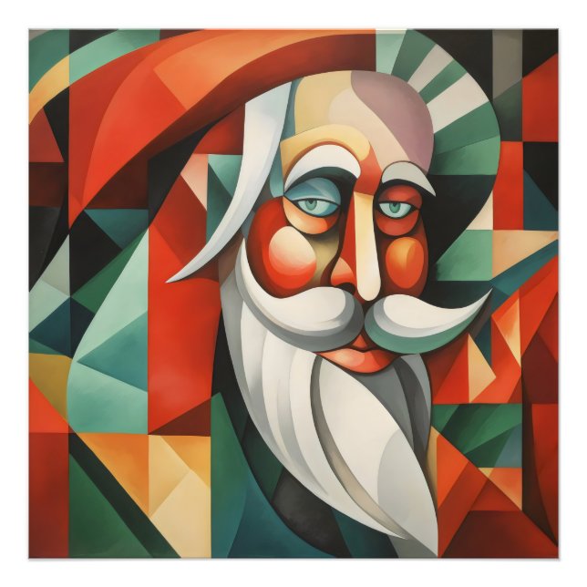 Abstract Santa Claus Photo Print (Front)