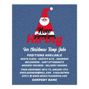Abstract Santa, Seasonal Recruitment Advertising Flyer