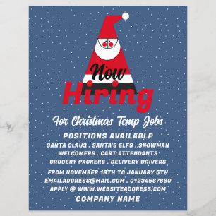 Abstract Santa, Seasonal Recruitment Advertising Flyer