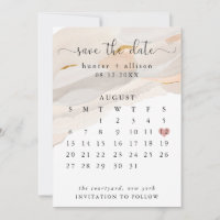Abstract Save The Date Calendar Flyer