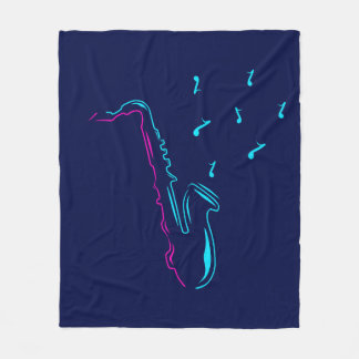 Abstract Saxophone  Fleece Blanket