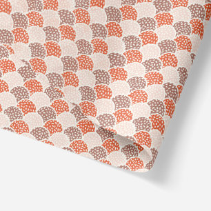 Abstract Scallop Waves in Orange, Beige and Brown Tissue Paper