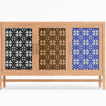 Abstract Scandinavian Geometric Floral Pattern