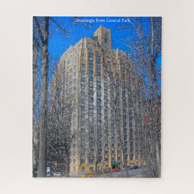 Abstract Scene . Central Park New York. Jigsaw Puz Jigsaw Puzzle (Vertical)